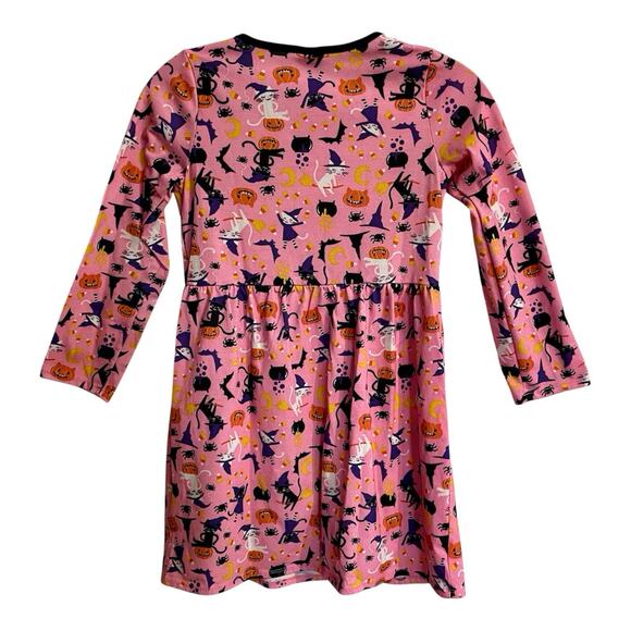 Gymboree Nightgown Girl Medium 7-8 Pink Black Cat Halloween Pajamas PJs Fall - Picture 2 of 7